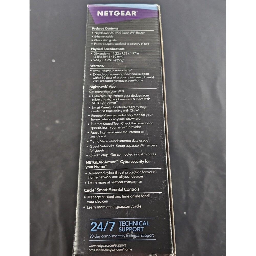 NETGEAR Nighthawk R7000 AC1900 Dual-Band WiFi Router - Picture 8 of 9